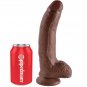 King Cock 9" Cock Brown With Balls 22.9 Cm