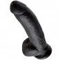King Cock 9" Cock Black With Balls 22.9 Cm