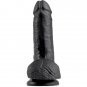 King Cock 7" Cock Black With Balls 17.8 Cm