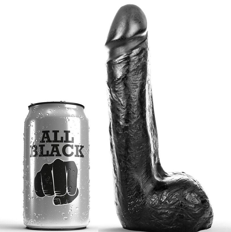 All Black Dildo Smoth 20 Cm