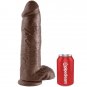 King Cock 12" Cock Brown With Balls 30.48 Cm