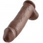 King Cock 12" Cock Brown With Balls 30.48 Cm