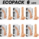 Ecopack 6 Uds - Cock Miller Silicone Density Articulated Cocksil 18 Cm