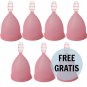 Nina Cup Menstrual Cup Size Pink L 6 + 1 Free