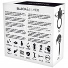 Black and Silver Burton Rechargeable Vibrating Ring 10v