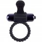 Fantasy C-ring Vibrating Silicone Super Ring Black