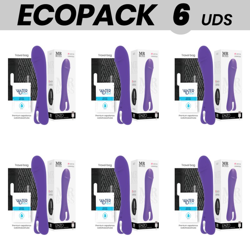 Ecopack 6 Uds - Mr Boss Enzo Vibrator Compatible With Watchme Wireless Technology