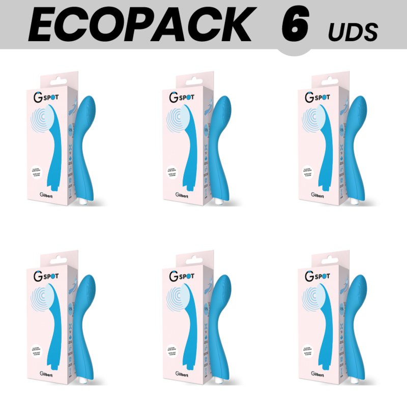 Ecopack 6 Uds - G-spot Gylbert Vibrator Punto G Turquoise Blue
