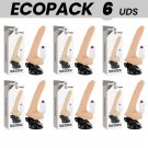 Ecopack 6 Units - Basecock Realistic Bendable Remote Control Flesh 18.5 Cm