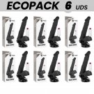 Ecopack 6 Units - Basecock Realistic Bendable Remote Control Black 20 Cm