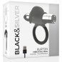 Black and Silver Burton Rechargeable Vibrating Ring 10v