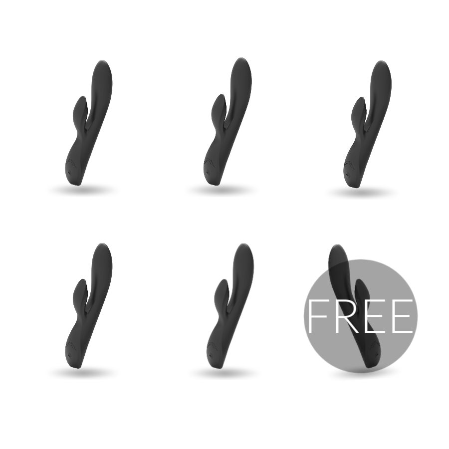 Black & Silver Kaultz Vibrator Touch Control 5+1 Free