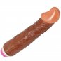 Waves Of Pleasure Realistic Vibrator Brown 23 Cm