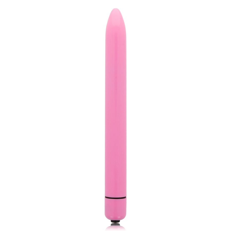 Glossy Slim Vibrator Deep Rose