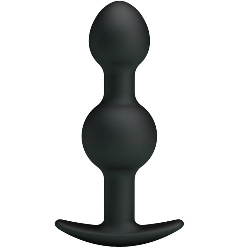 Pretty Love Bottom, Silicone Anal Balls 10.3 Cm, Black