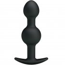 Pretty Love Bottom, Silicone Anal Balls 10.3 Cm, Black