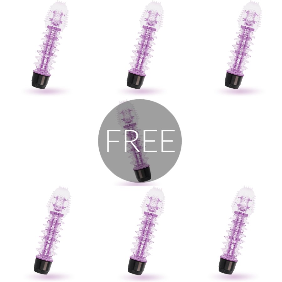 Glossy Axel Vibrator Purple 6+1 Free