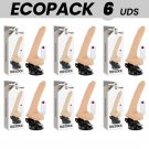 Ecopack 6 Units - Basecock Realistic Bendable Remote Control Flesh 18.5 Cm
