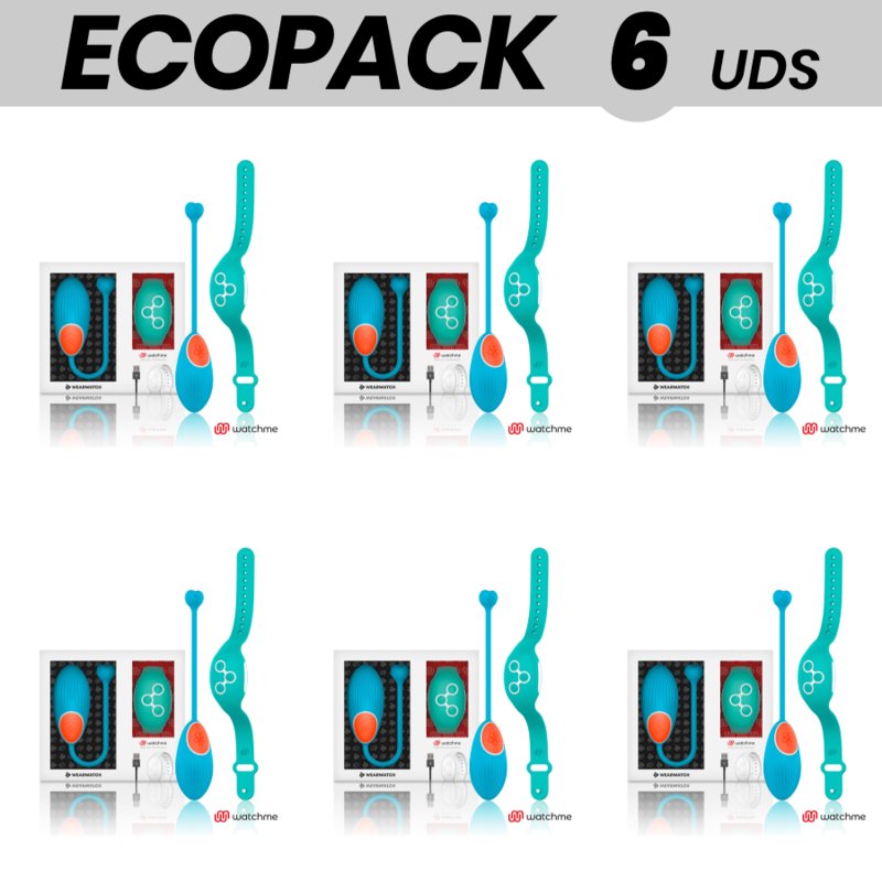 Ecopack 6 Uds - Wearwatch Egg Remote Control Technology Watchme Blue / Aquamarine