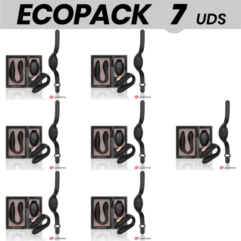Ecopack 7 Units - Anne S Desire Dual Pleasure Technology Watchme Black