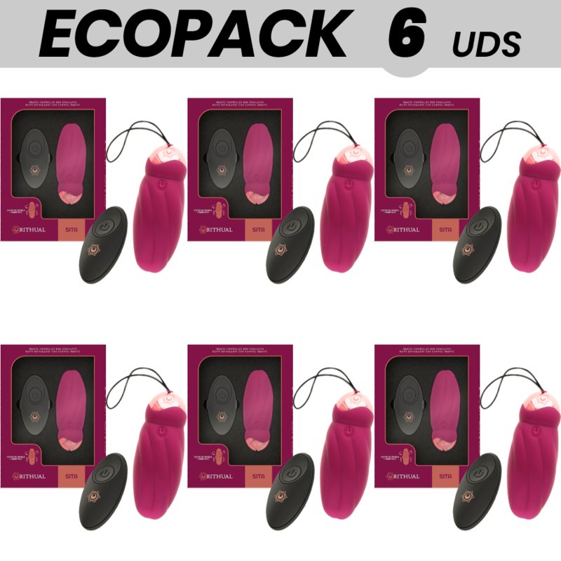 Ecopack 6 Uds - Rithual Sita Egg Remote Control Rotation Of Pearls + Vibration