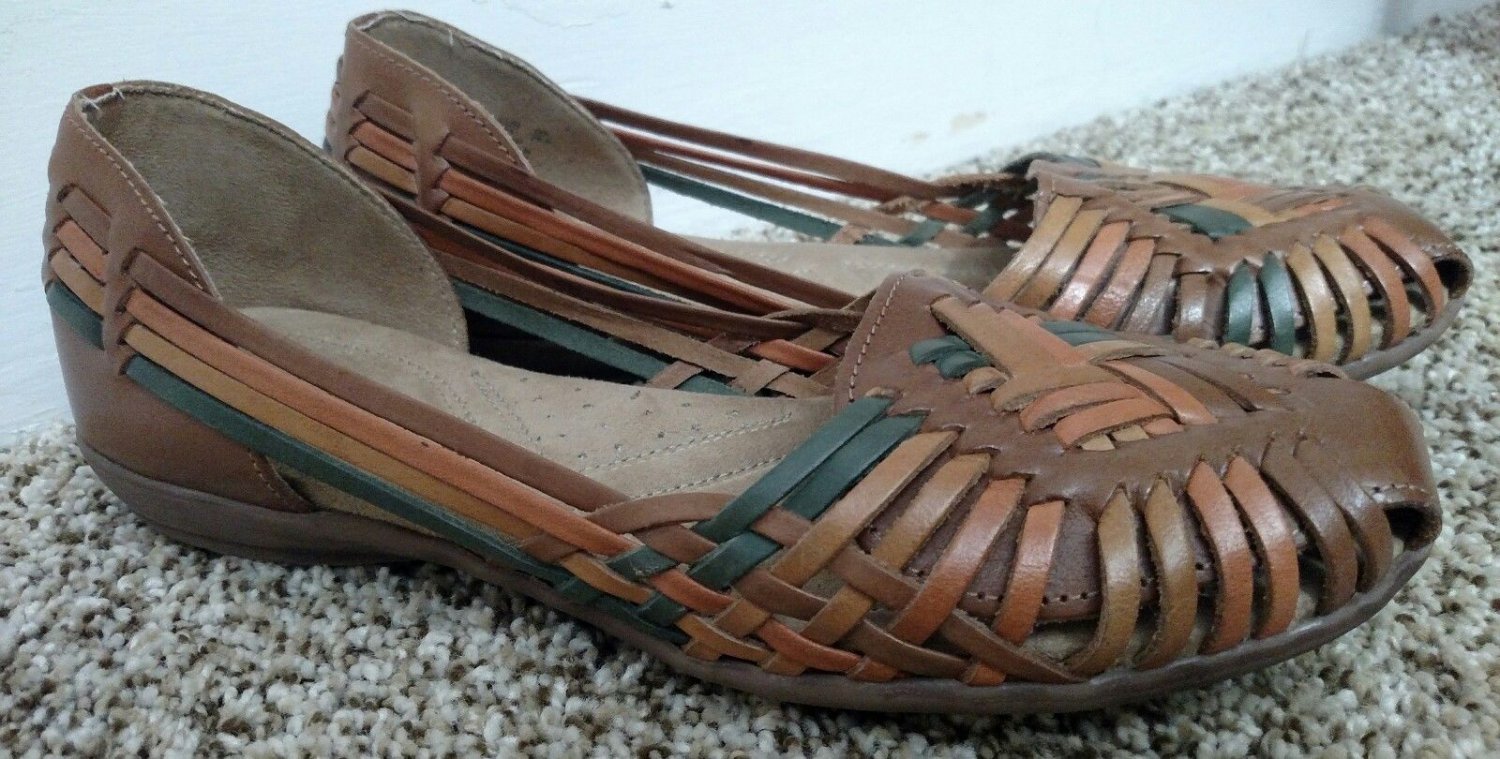naturalizer brown leather sandals