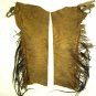 Men's Native American Buffalo Suede Leather Fringe Old Style Tubular Legging NAC1 LENGTH 40''