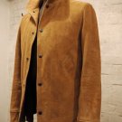 Men's New Brown Suede Leather Vinatge Style Coat Jacket SJ17  Size: XL