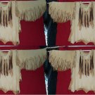 Mens New Native American Suede Leather Fringes Hair Tassels Hippie War Shirt NA37 SIZE : XL