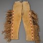 Men's Old look Native American Tan Buffalo Suede Leather Fringes Pant NAP04 SIZE : 36
