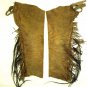 Men's Native American Buffalo Suede Leather Fringe Old Style Tubular Legging NAC01, LENGTH 38''