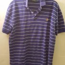 Ralph Lauren Large Polo Shirt Short Sleeve Blue White Stripes Made In USA RLL