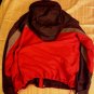 LL Bean Jacket Large Mens Nylon Black Gray Red Parka Coat Hood Size L Outerwear