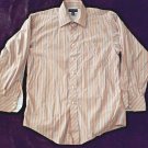 Ted Baker Mens Dress Shirt Pinstripe Yellow White Blue 15 1/2 32/33