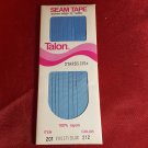Talon Seam Tape Woven Edge 1/2" Wide 100% Rayon 3 Yards Frosted Blue Vitg 1972