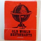 Old World Restaurants Vintage Matchbook Matches Hollywood Beverly Hills Westwood