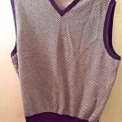 Ralph Lauren Large Sweater Vest Golf Black White L Pima Cotton Made In Italy
