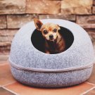 LittleHut Cat Cave,Pet Accessories,100% Felted Wool, Dog Bed, Cat House, In-Door