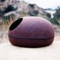 Little Hut Cat Cave, Cat Bed, Dog Bed,100% Wool, Pet House, In-Door, Brown NEW