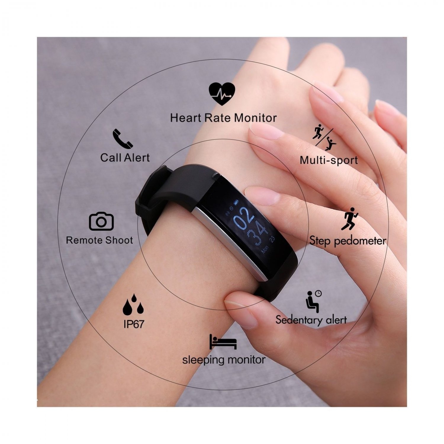 fitness tracker aneken ip 67 waterproof smart bracelet