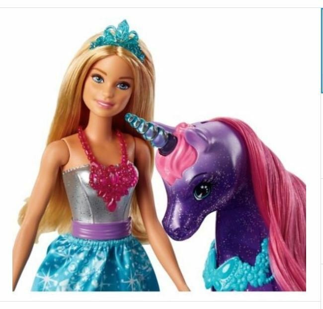 barbie princess doll and unicorn