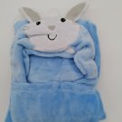 Soft And Fluffy Blue Rabbit Baby Blanket With Hood One Size