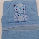 Baby Bath Towel Blue Bear huggable
