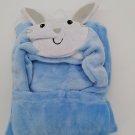 Soft and Fluffy Blue Rabbit Baby Blanket with Hood One Size