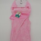 Soft and fluffy pink bunny baby blanket with hood, one size fits all