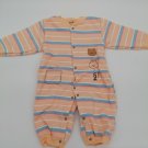 Girls Rabbit And Bear Romper Peach Stripes 80/48