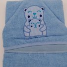 Baby Bath Towel Blue Bear Huggable