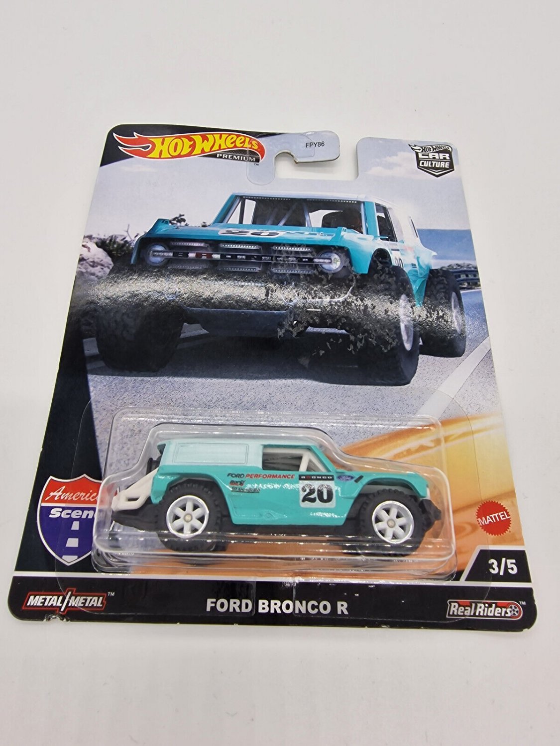 Hot Wheels Ford Bronco R Premium 1:64 - Édition American Scene - Modèle Réduit Neuf 2021