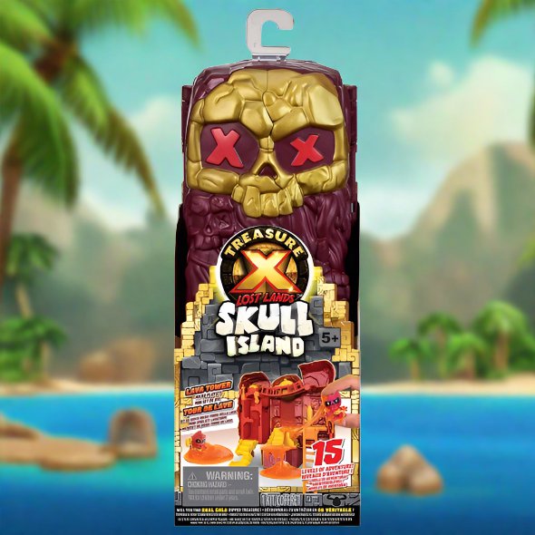 Treasure X Lost Lands Skull Island Lava Tower Playset 15 Levels Of ...