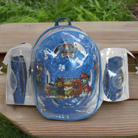 PAW Patrol Protection Set With Helmet Elbow And Knee Pads And Bag